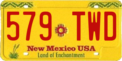NM license plate 579TWD