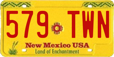 NM license plate 579TWN