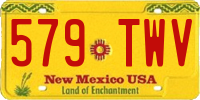 NM license plate 579TWV