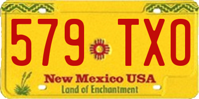 NM license plate 579TXO