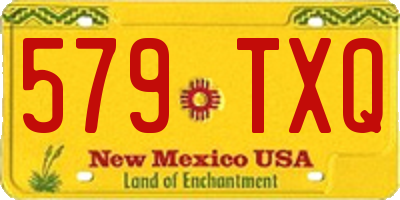 NM license plate 579TXQ