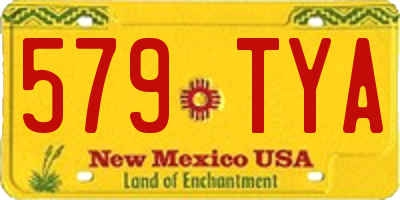 NM license plate 579TYA