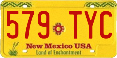 NM license plate 579TYC