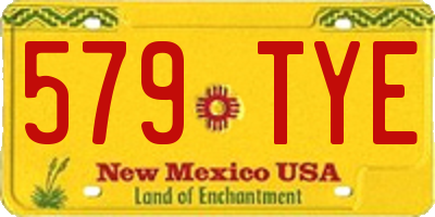 NM license plate 579TYE
