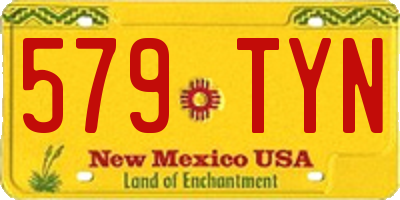 NM license plate 579TYN