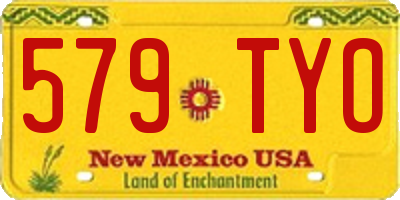 NM license plate 579TYO