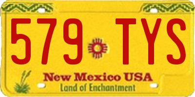 NM license plate 579TYS