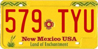 NM license plate 579TYU