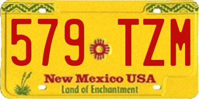 NM license plate 579TZM