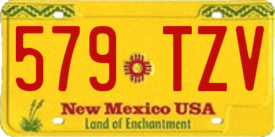 NM license plate 579TZV