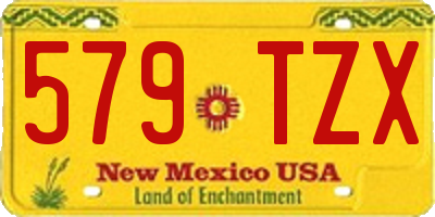 NM license plate 579TZX