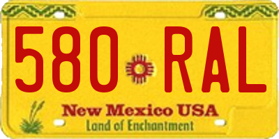 NM license plate 580RAL