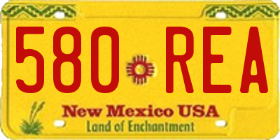 NM license plate 580REA