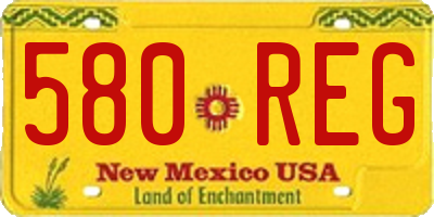 NM license plate 580REG