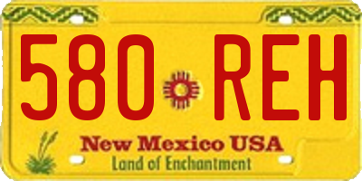 NM license plate 580REH