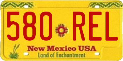 NM license plate 580REL