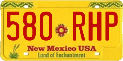 NM license plate 580RHP