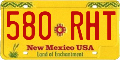NM license plate 580RHT