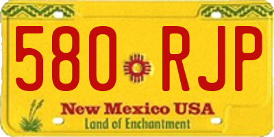 NM license plate 580RJP