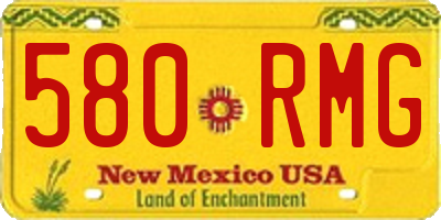 NM license plate 580RMG