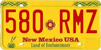 NM license plate 580RMZ