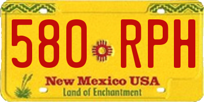 NM license plate 580RPH