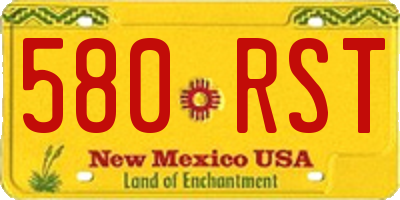 NM license plate 580RST