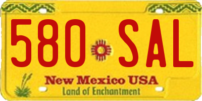 NM license plate 580SAL