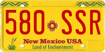 NM license plate 580SSR