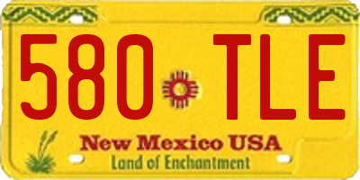 NM license plate 580TLE