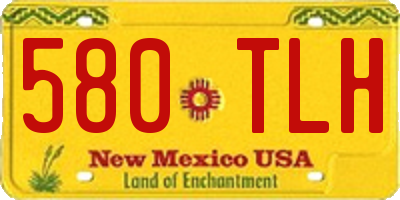 NM license plate 580TLH