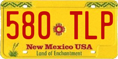 NM license plate 580TLP