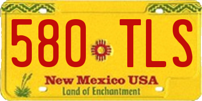 NM license plate 580TLS