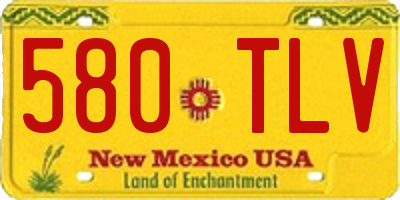 NM license plate 580TLV