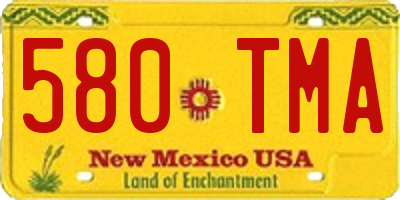 NM license plate 580TMA