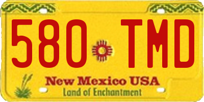 NM license plate 580TMD