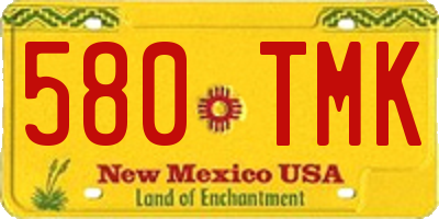 NM license plate 580TMK