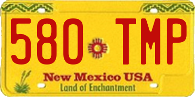 NM license plate 580TMP