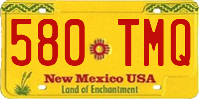 NM license plate 580TMQ