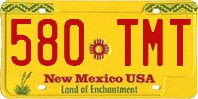 NM license plate 580TMT