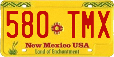 NM license plate 580TMX
