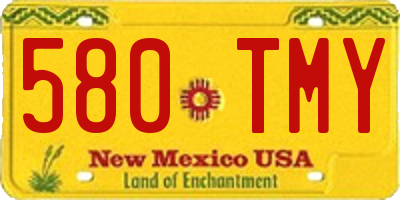 NM license plate 580TMY