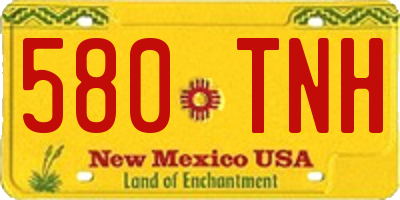 NM license plate 580TNH