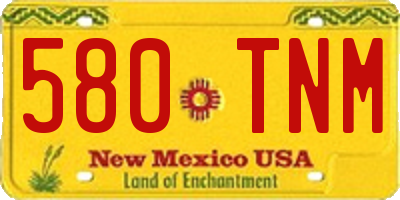 NM license plate 580TNM