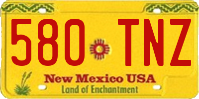 NM license plate 580TNZ