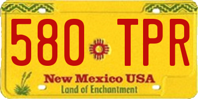 NM license plate 580TPR