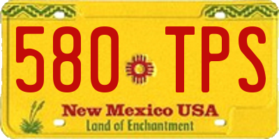 NM license plate 580TPS