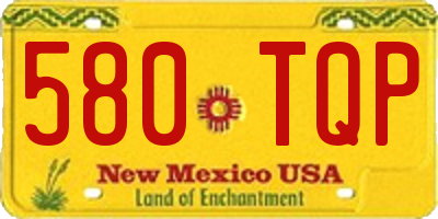 NM license plate 580TQP