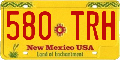 NM license plate 580TRH
