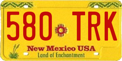 NM license plate 580TRK